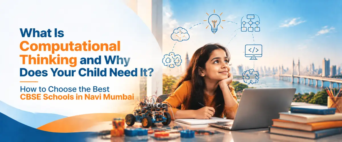 Young students from CBSE schools in Navi Mumbai solving a step by step puzzle to build computational thinking skills